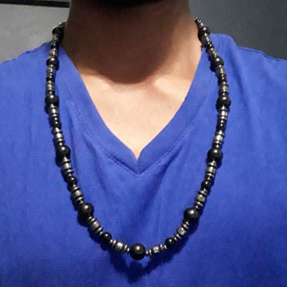 Men's beaded necklace